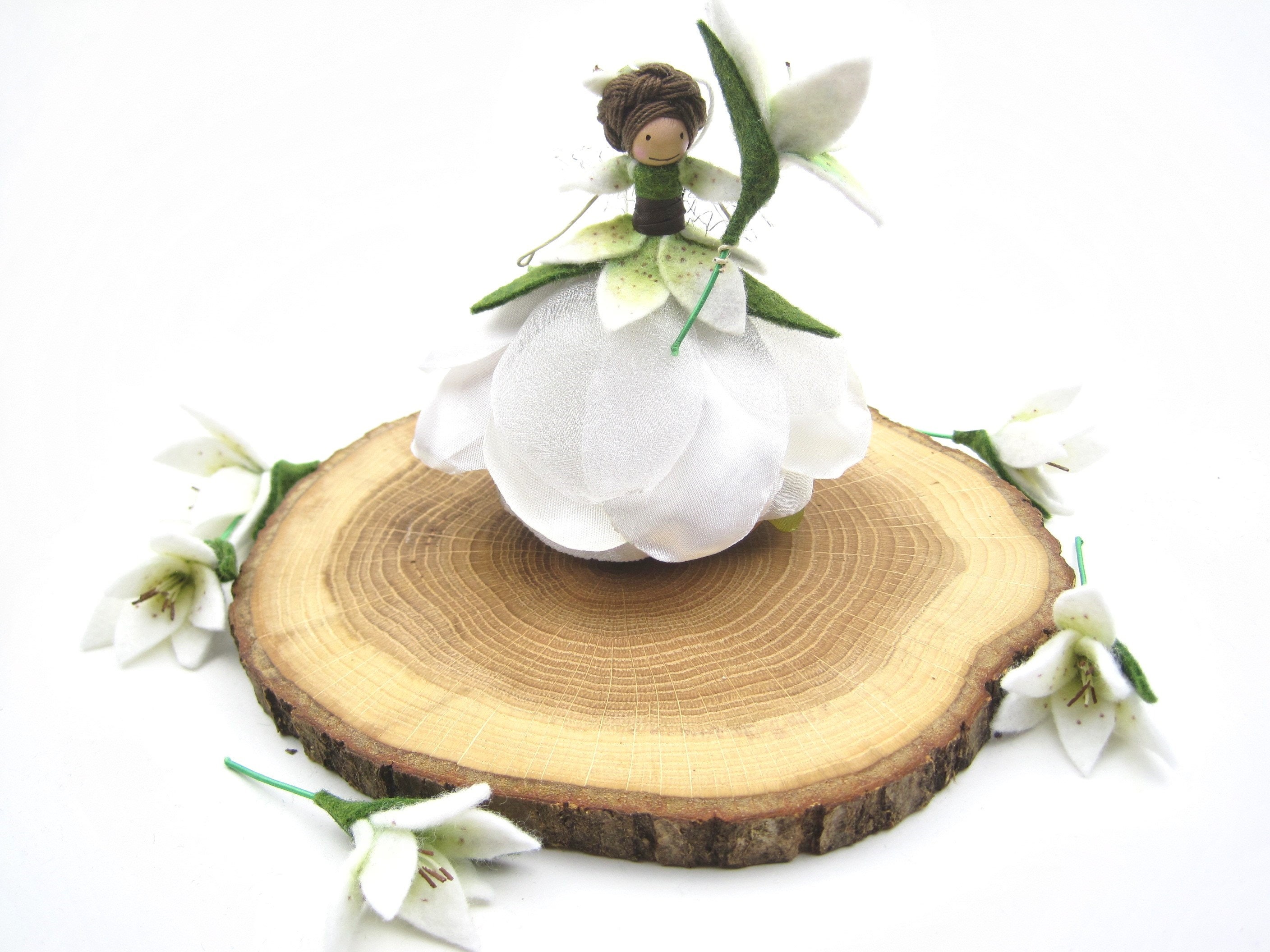 Lily Flower Fairy Ornament White Easter Lily Decor Gifts for Etsy