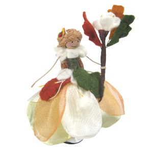 Autumn Mayflower Fairy Ornament, Seasonal Fall Fairy Decoration, Gifts for Gardeners - Fairy Lovers - Nurseries - Autumn -  Birthdays