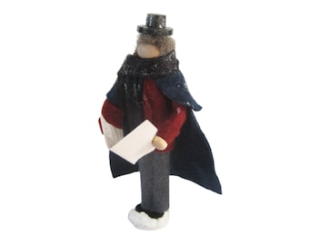 Adornos navideños de madera con villanciqueros, decoración navideña, regalos para calcetines - intercambio de adornos - decoración del árbol