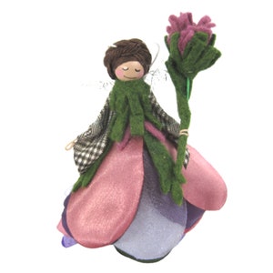 Scottish Thistle Flower Fairy Ornament, Celtic Fairy Decoration, Gift for Gardeners - Fairy Lovers - Girls