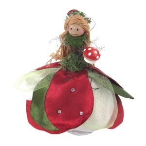 Pilz Waldfee Ornament, Holzfee Dekoration, Geschenke für Frühling - Feengärten - Wald Dekor - Geburtstage - Naturliebhaber