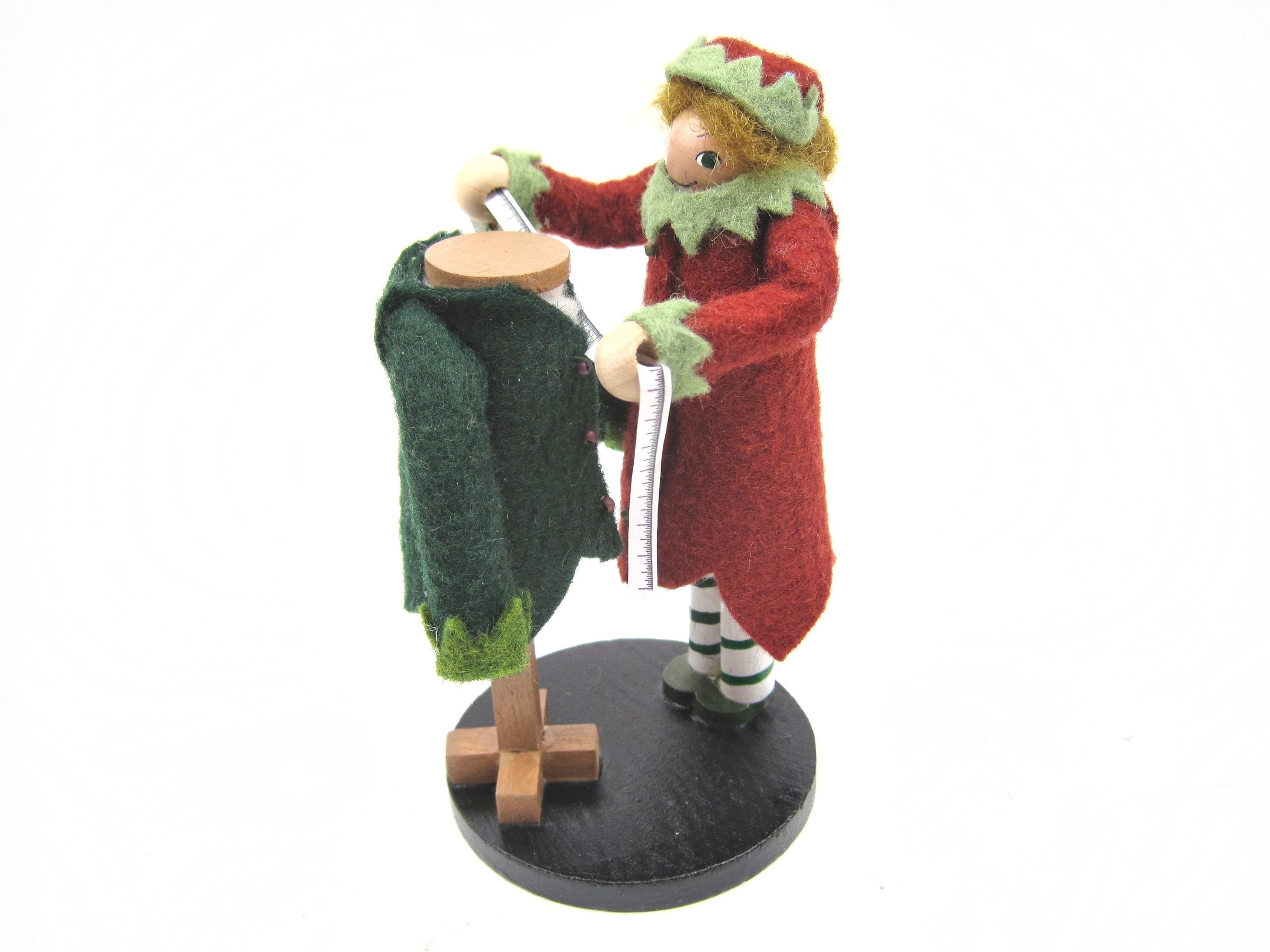 Seamstress Elf Elf Tailor Wooden Ornament Elf at North Etsy