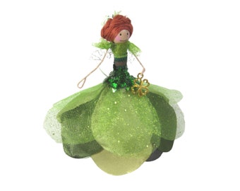 St. Patrick's Day Fairy, Irish Fairy Decoration, Luck 'O The Irish Ornament, Gifts for St. Patty's Day - Irish Heritage - Springtime - Girls