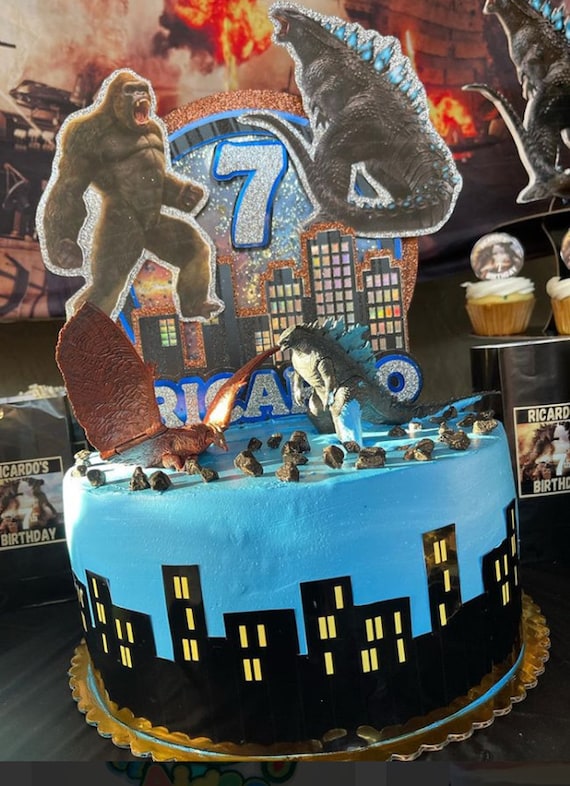 Godzilla Vs Kong Cake Topper Etsy
