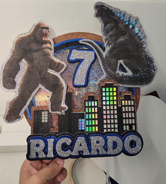 Godzilla Vs Kong Cake Topper Etsy