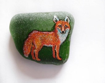 Fuchs Felsen Gemalt Etsy