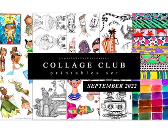 COLLAGE CLUB [SEPTEMBER 2022] Printables by jameslukeburkeCREATIVE