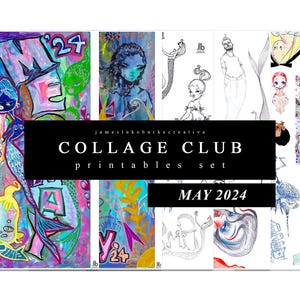 COLLAGECLUB [APRIL 2024] Printables van jameslukeburkeCREATIVE