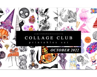 COLLAGE CLUB [OCTOBER 2022] Printables by jameslukeburkeCREATIVE