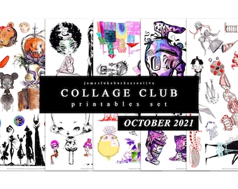 COLLAGE CLUB [OCTOBER 2021] Printables by jameslukeburkeCREATIVE