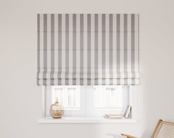 Striped Roman blind made to measure | Privacy screen window | Roman blind window | opaque | Curtain | Curtain window | Free fabric sample