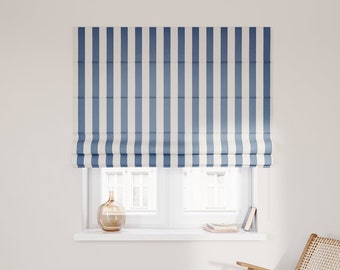 Striped Roman blind made to measure | Privacy screen window | Roman blind window | opaque | Curtain | Curtain window | Free fabric sample