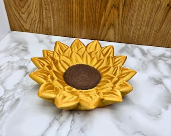 Sunflower Catch All Tray, Sunflower Ring Dish, Decorative Tray, Jewelry Trinket Tray, Gift for Mom, Entryway Key Tray, Sunflower Lover Gift