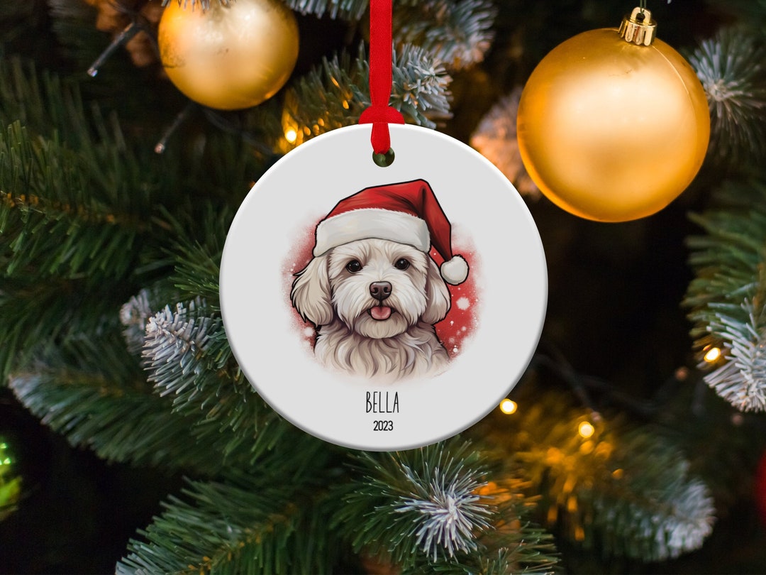 Maltese Name Ornament Custom Dog Christmas Ornament Pet Etsy