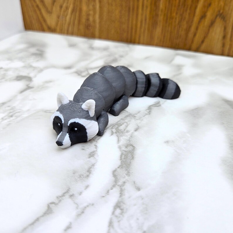 Articulating Raccoon Fidget Toy, Raccoon Keychain, Articulated Raccoon ...