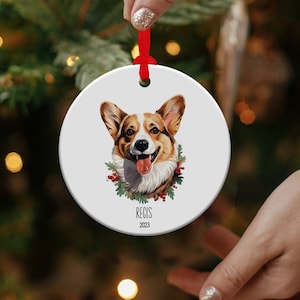 Pembroke Welsh Corgi ornament, Corgi kerstornament, Corgi geschenk, Corgi minnaar cadeau, Pembroke Welsh Corgi kerstornament voor haar