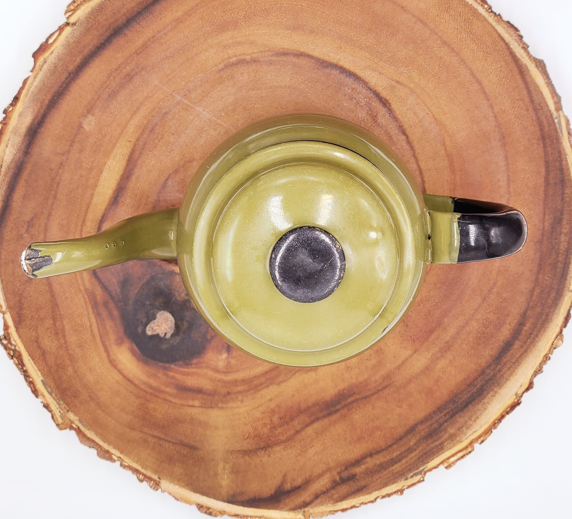 Vintage Polish Enamel Teapot Kettle Etsy