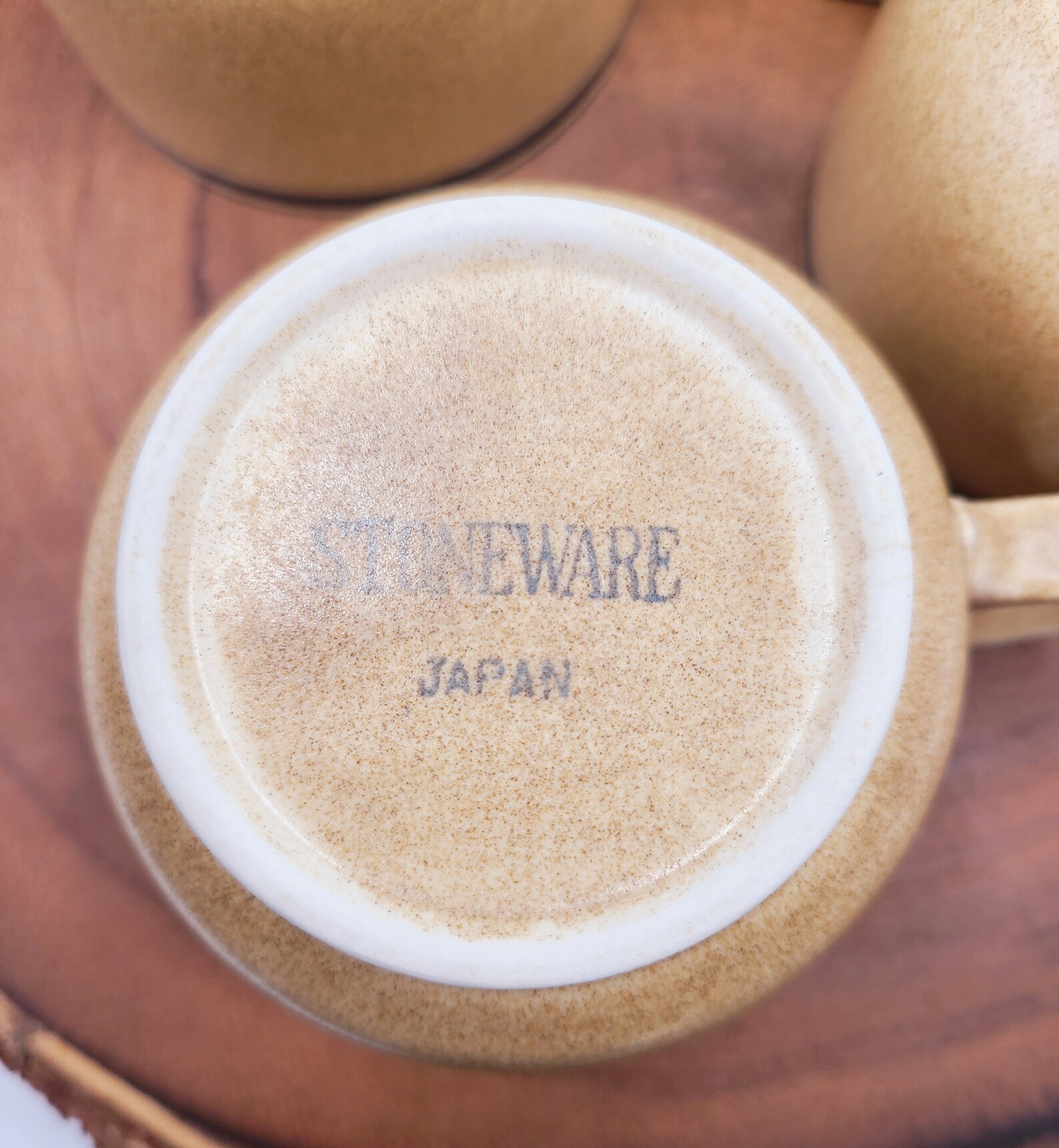Four Piece Vintage Japan Stoneware Mugs Etsy