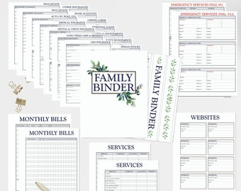 In Case of Emergency or Life Event, Household Forms, Family Binder, Digital Download, Important Information Forms, Just in Case, #101