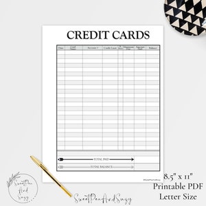 Tracker voor creditcardbetalingen, schulden afbetalen, maandelijkse creditcardbetalingen, verschuldigd bedrag, betaald bedrag, typen/schrijven, geen spreadsheet, #108