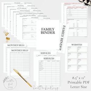 In Case of Emergency or Life Event, Household Forms, Family Binder, Digital Download, Important Information Forms, Just in Case, #108