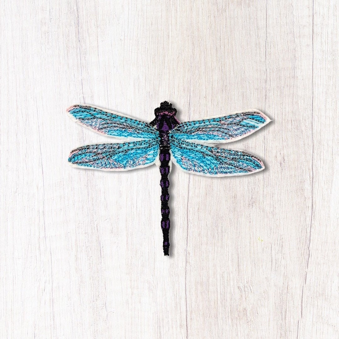 Big Dragonfly Iron On Patches Clothing Embroidery Fabric DIY Applique Badge UK Big Dragonfly Iron On Patches Clothing Embroidery Fabric DIY Applique Badge UK