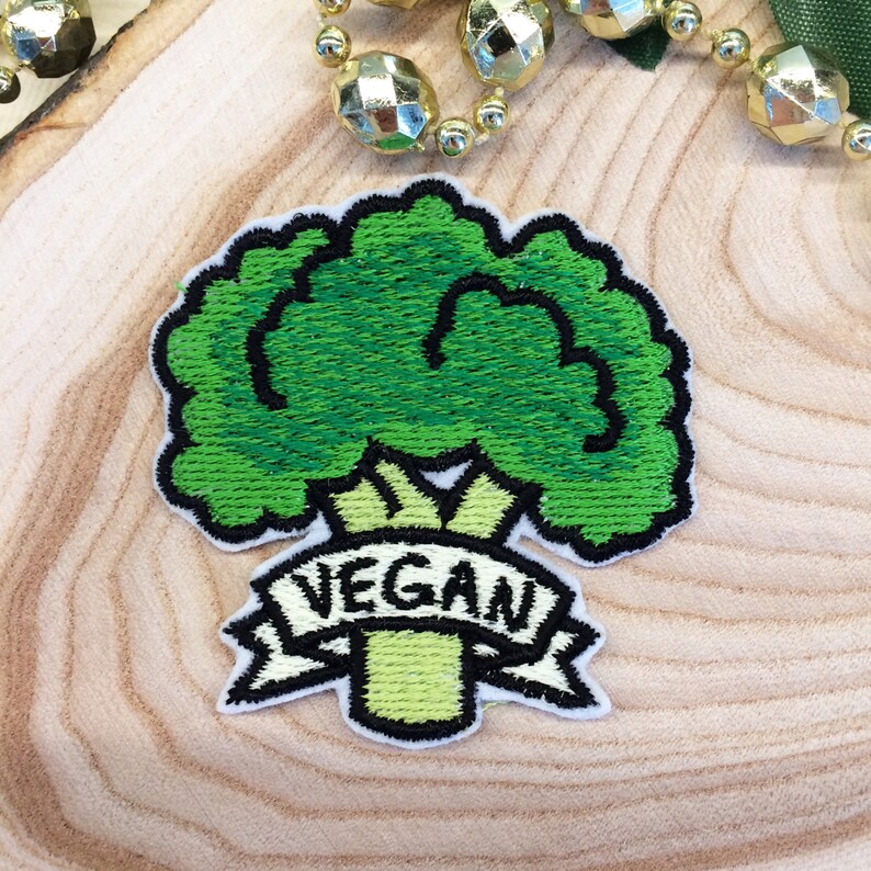 Vegan Broccoli Vegetables Embroidered Patch Iron On Sew On DIY Etsy