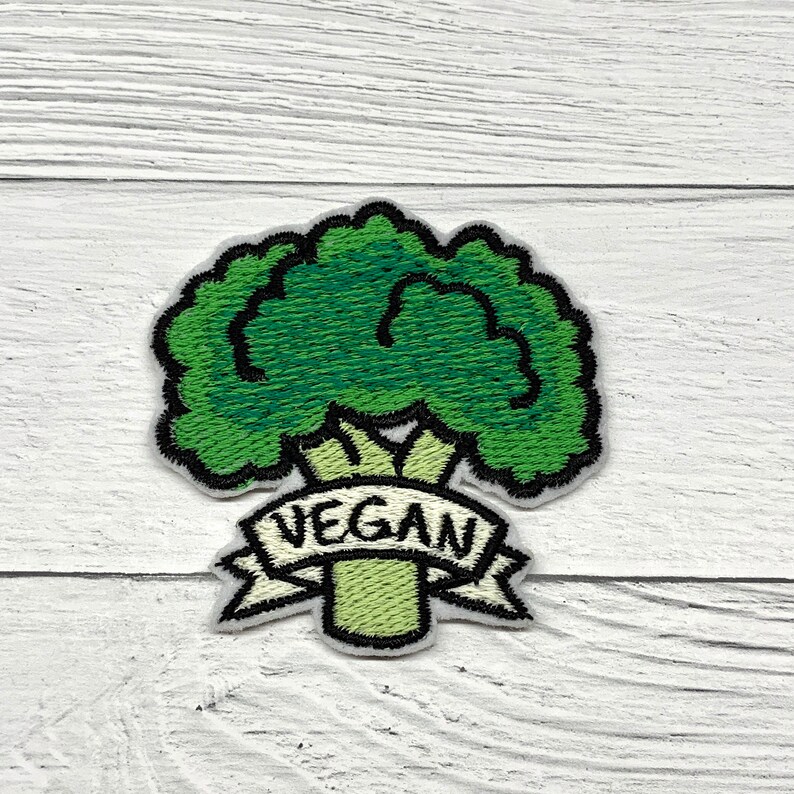 Vegan Broccoli Vegetables Embroidered Patch Iron On Sew On DIY Etsy