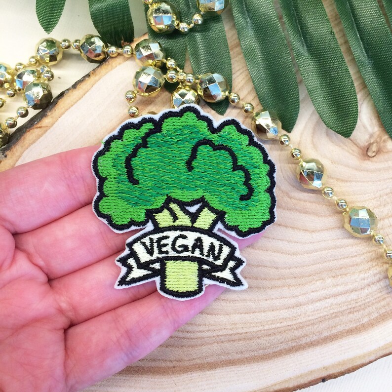 Vegan Broccoli Vegetables Embroidered Patch Iron On Sew On DIY Etsy