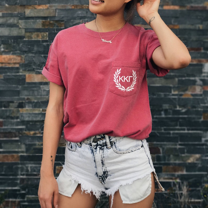 Kappa Kappa Gamma ΚΚΓ Comfort Colors Laurel Unisex Pocket T-shirt - Etsy