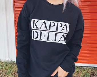 Kappa Delta Block Lettering Bella + Canvas Sweater
