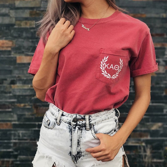 Kappa Alpha Theta Comfort Colors Laurel Ka8 Unisex Pocket Etsy