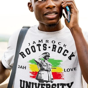 Reggae T-Shirt Jah rastafari Honorable Haile Selassie I Rastafarian Jamaican roots dubplate Men Cotton Tee