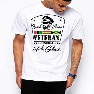 Jah Rastafari Haile Selasie I Conquering Lion Of Judah Reggae Farben Baumwoll T-Shirt
