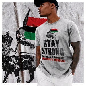 Black History Month Afrikanische Karte Kemetic Marcus Garvey Black Panther Huey P Newton Malcolm X Angela Davis Kemet Afrika Melanin T-Shirt