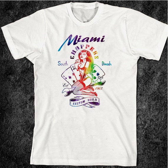 Miami T-shirt South Beach Florida Vacation Surfing California