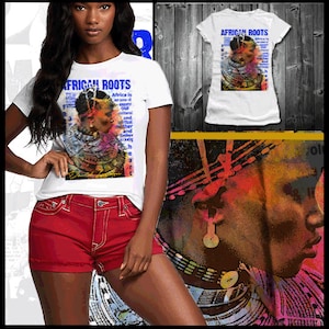 African Art T-Shirt Black History Month Abstract Art legend Kleurrijke Afro-Amerikaanse Pan-Afrikaanse Revolutionaire Poster ontwerp Graphic Tee