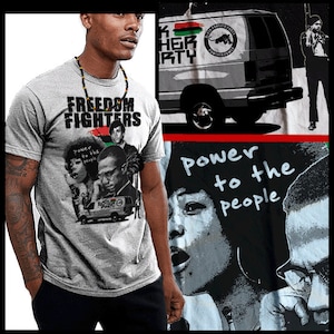 Black History Month T-Shirt Marcus Garvey Huey P Newton Malcolm X Angela Davis Nat Turner Martin Luther King Afrika Melanin Kemetic Pride