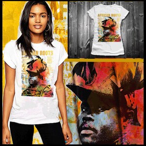 Marcus Garvey T-Shirt schwarz Geschichte Monat abstrakte Kunst Legende bunte afroamerikanische pan-african Revolutionary Poster Design Grafik-t-Shirt