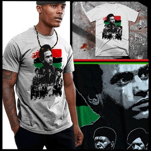 Black History Month T-Shirt Marcus Garvey Huey P Newton Malcolm X Angela Davis Nat Turner Martin Luther King Afrika Melanin Kemetic Pride