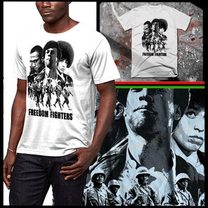 Black History Month T-Shirt Marcus Garvey Huey P Newton Malcolm X Angela Davis Nat Turner Martin Luther King Afrika Melanin Kemetic Pride