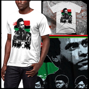 Black History Month T-Shirt Marcus Garvey Huey P Newton Malcolm X Angela Davis Nat Turner Martin Luther King Afrika Melanin Kemetic Pride
