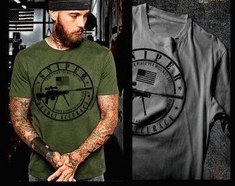 Camiseta de francotirador Military Marksman scout sharpshooter tácticas de combate Precisión mortal desde un lugar que no verás