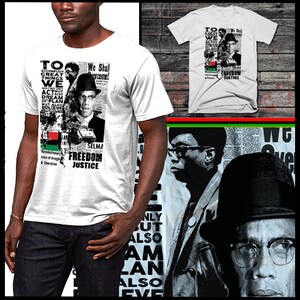 Black History Month T-Shirt Marcus Garvey Huey P Newton Malcolm X Angela Davis Nat Turner Martin Luther King Afrika Melanin Kemetic Pride