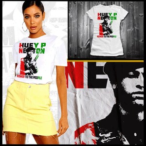 Huey P Newton schwarz Geschichte Monat Kemet T-Shirt afrikanischen Karte Kemetic Marcus Garvey schwarz Stolz Malcolm X Angela Davis Melanin Baumwolle T-Shirt