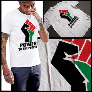 Black Fist T-Shirt Power To The People African Pride Black History Month Revolutionäres T-Shirt