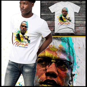 Malcolm X T-shirt Black History Month Unapologetically Black Abstract Art Marcus Garvey Huey P Newton Angela Davis Africa Melanin