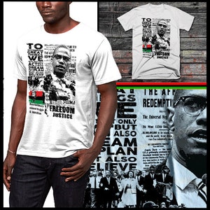 Black History Month T-Shirt Marcus Garvey Huey P Newton Malcolm X Angela Davis Nat Turner Martin Luther King Afrika Melanin Kemetic Pride