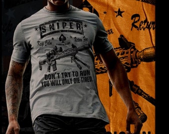 Camiseta de francotirador Military Marksman scout sharpshooter tácticas de combate Deadly Accuracy no corre