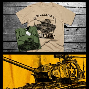 M24 Chaffee Leichter Panzer WWII Militär Kampf T-Shirt